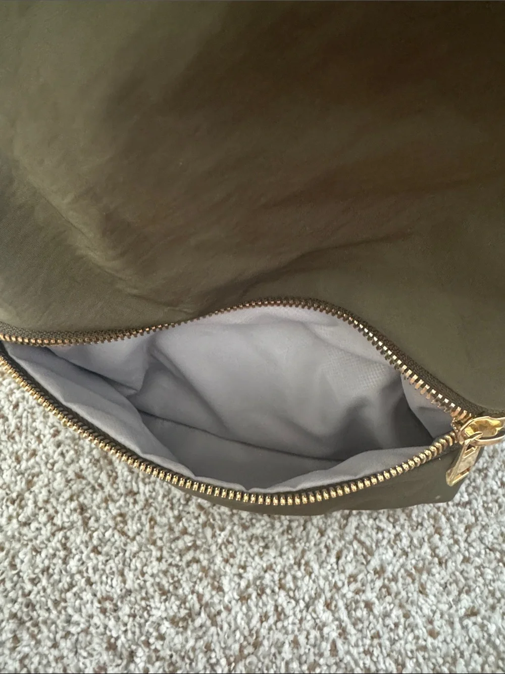 Tumi Olive Green Nylon Backpack with Gold Hardware